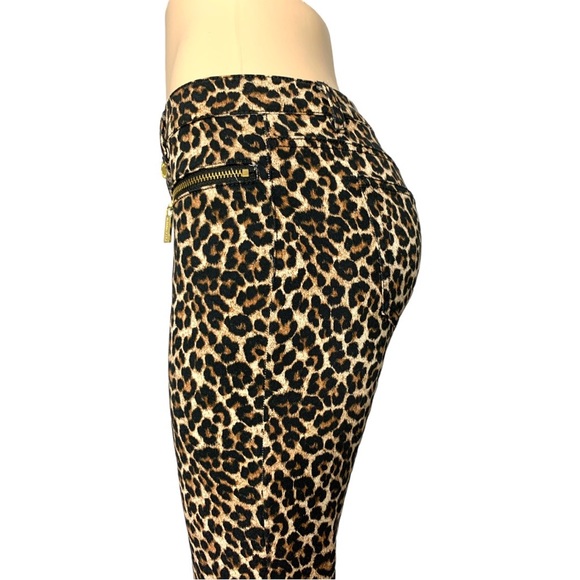 MICHAEL KORS Luxury Leopard Brown and Black Skinny Jeans Size 4 - Picture 7 of 16